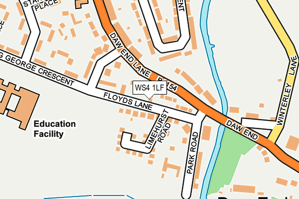 WS4 1LF map - OS OpenMap – Local (Ordnance Survey)