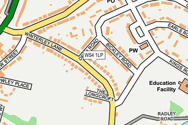 WS4 1LP map - OS OpenMap – Local (Ordnance Survey)