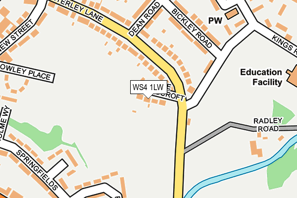 WS4 1LW map - OS OpenMap – Local (Ordnance Survey)