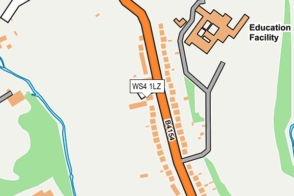 WS4 1LZ map - OS OpenMap – Local (Ordnance Survey)