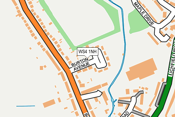 WS4 1NH map - OS OpenMap – Local (Ordnance Survey)