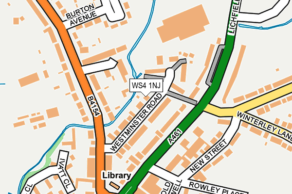 WS4 1NJ map - OS OpenMap – Local (Ordnance Survey)