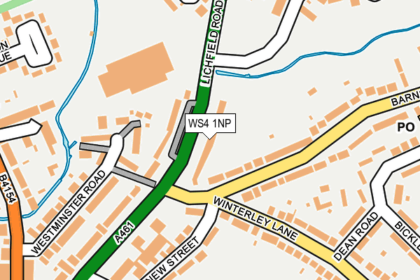 WS4 1NP map - OS OpenMap – Local (Ordnance Survey)