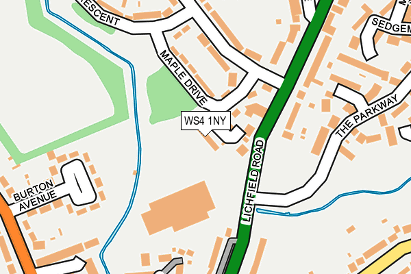 WS4 1NY map - OS OpenMap – Local (Ordnance Survey)