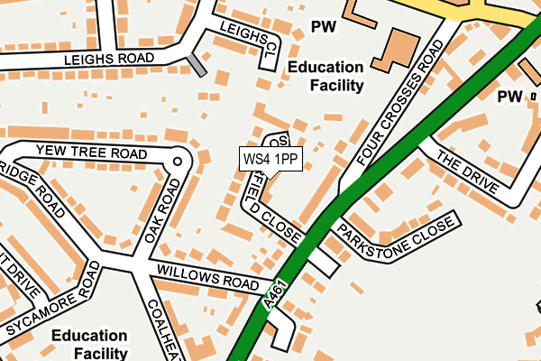 WS4 1PP map - OS OpenMap – Local (Ordnance Survey)