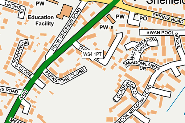 WS4 1PT map - OS OpenMap – Local (Ordnance Survey)
