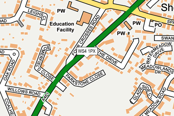 WS4 1PX map - OS OpenMap – Local (Ordnance Survey)