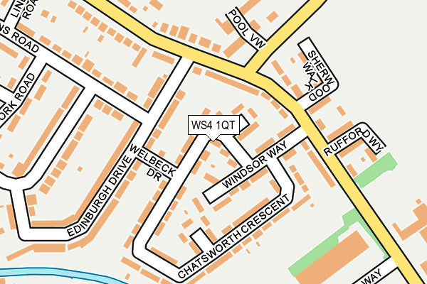 WS4 1QT map - OS OpenMap – Local (Ordnance Survey)