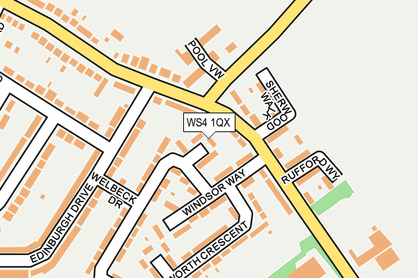WS4 1QX map - OS OpenMap – Local (Ordnance Survey)