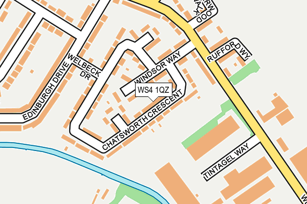WS4 1QZ map - OS OpenMap – Local (Ordnance Survey)