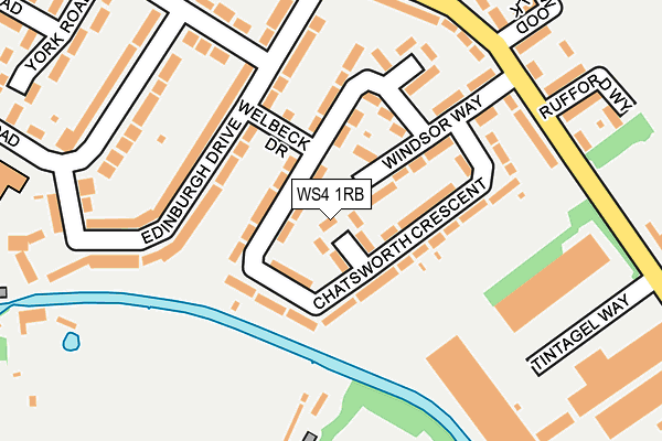 WS4 1RB map - OS OpenMap – Local (Ordnance Survey)