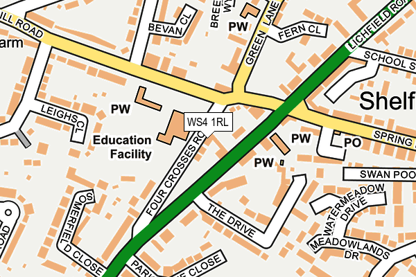 WS4 1RL map - OS OpenMap – Local (Ordnance Survey)