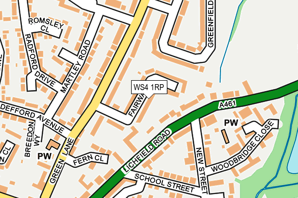 WS4 1RP map - OS OpenMap – Local (Ordnance Survey)