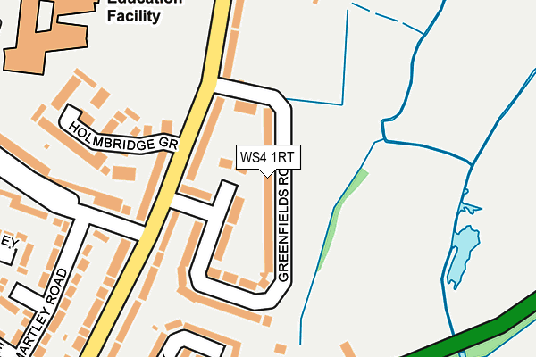WS4 1RT map - OS OpenMap – Local (Ordnance Survey)