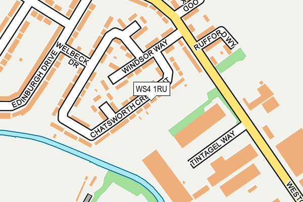 WS4 1RU map - OS OpenMap – Local (Ordnance Survey)
