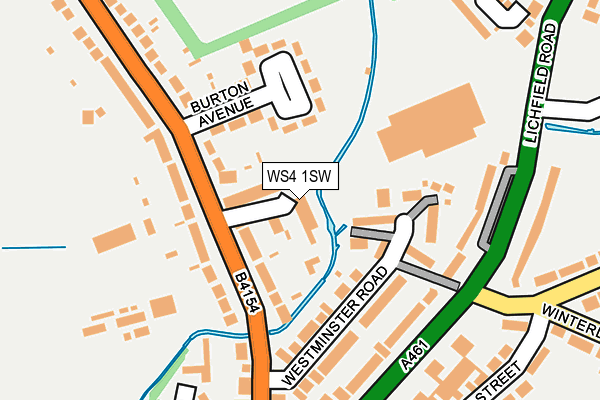 WS4 1SW map - OS OpenMap – Local (Ordnance Survey)