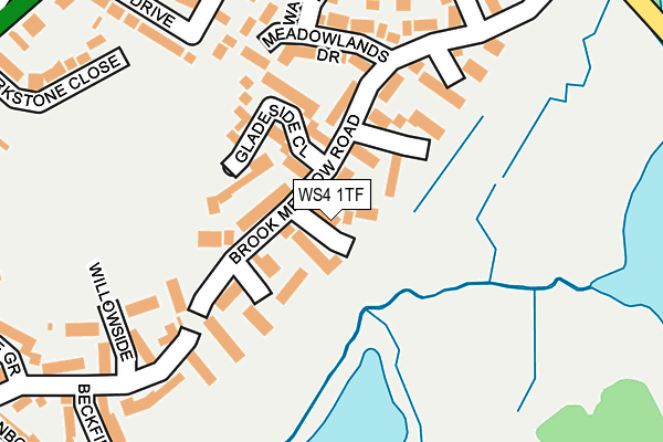 WS4 1TF map - OS OpenMap – Local (Ordnance Survey)