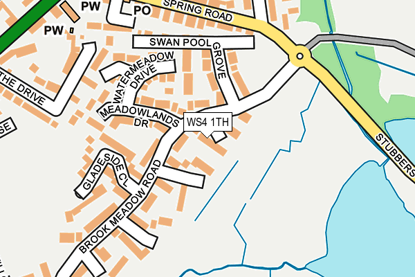 WS4 1TH map - OS OpenMap – Local (Ordnance Survey)