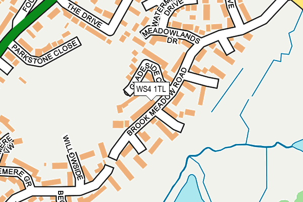 WS4 1TL map - OS OpenMap – Local (Ordnance Survey)