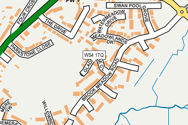WS4 1TQ map - OS OpenMap – Local (Ordnance Survey)