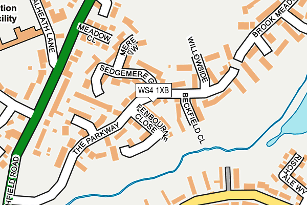 WS4 1XB map - OS OpenMap – Local (Ordnance Survey)