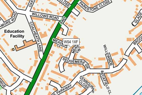 WS4 1XF map - OS OpenMap – Local (Ordnance Survey)