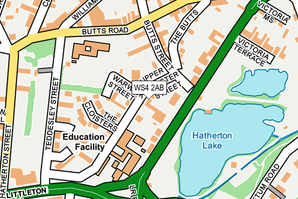 WS4 2AB map - OS OpenMap – Local (Ordnance Survey)