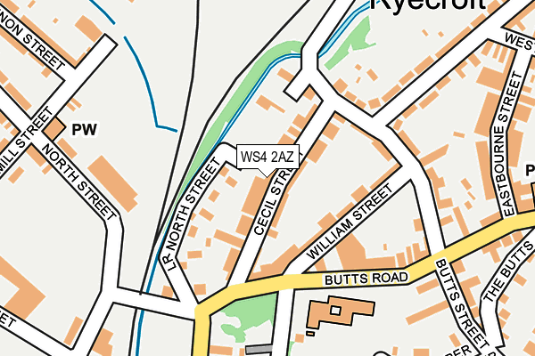 WS4 2AZ map - OS OpenMap – Local (Ordnance Survey)