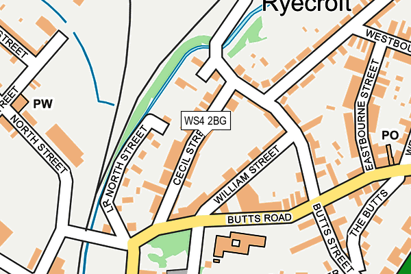 WS4 2BG map - OS OpenMap – Local (Ordnance Survey)