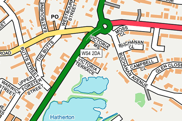 WS4 2DA map - OS OpenMap – Local (Ordnance Survey)