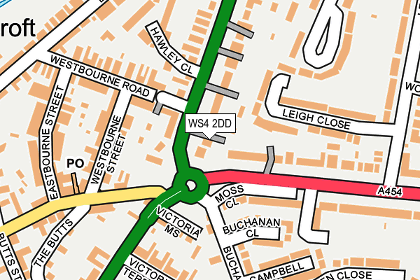 WS4 2DD map - OS OpenMap – Local (Ordnance Survey)