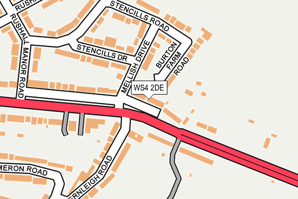 WS4 2DE map - OS OpenMap – Local (Ordnance Survey)