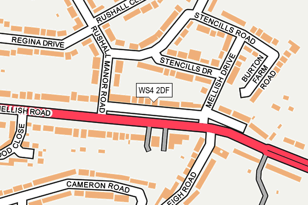 WS4 2DF map - OS OpenMap – Local (Ordnance Survey)