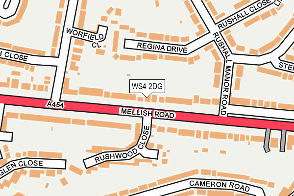 WS4 2DG map - OS OpenMap – Local (Ordnance Survey)