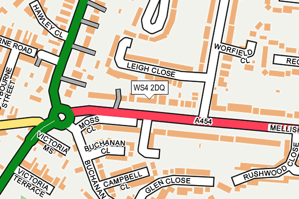 WS4 2DQ map - OS OpenMap – Local (Ordnance Survey)