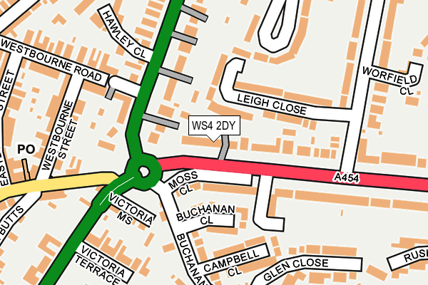 WS4 2DY map - OS OpenMap – Local (Ordnance Survey)