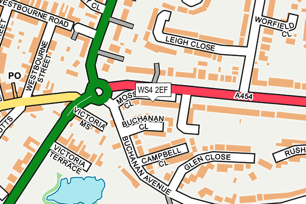 WS4 2EF map - OS OpenMap – Local (Ordnance Survey)