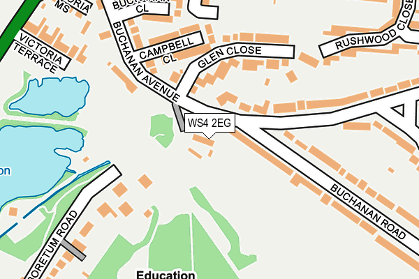WS4 2EG map - OS OpenMap – Local (Ordnance Survey)