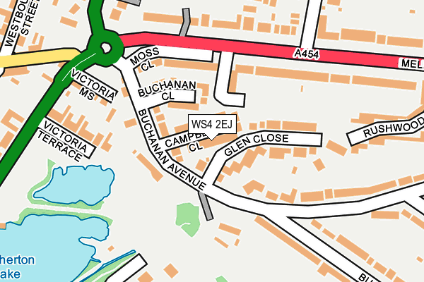 WS4 2EJ map - OS OpenMap – Local (Ordnance Survey)