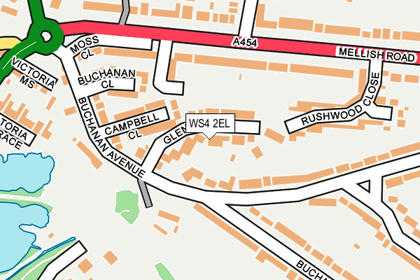 WS4 2EL map - OS OpenMap – Local (Ordnance Survey)