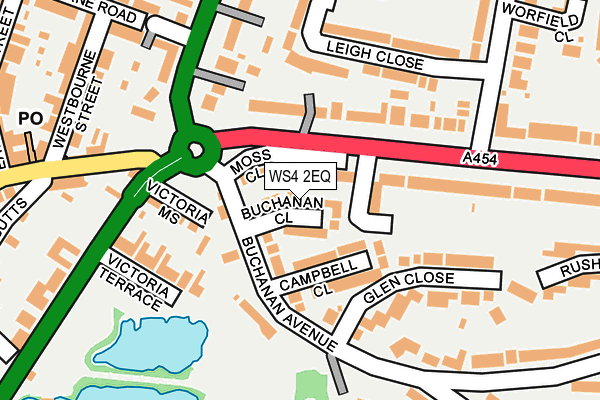 WS4 2EQ map - OS OpenMap – Local (Ordnance Survey)