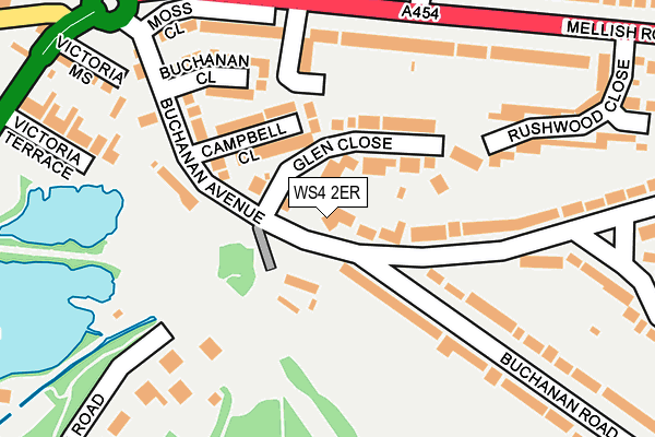 WS4 2ER map - OS OpenMap – Local (Ordnance Survey)