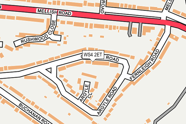 WS4 2ET map - OS OpenMap – Local (Ordnance Survey)