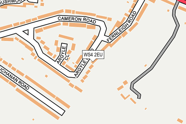 WS4 2EU map - OS OpenMap – Local (Ordnance Survey)