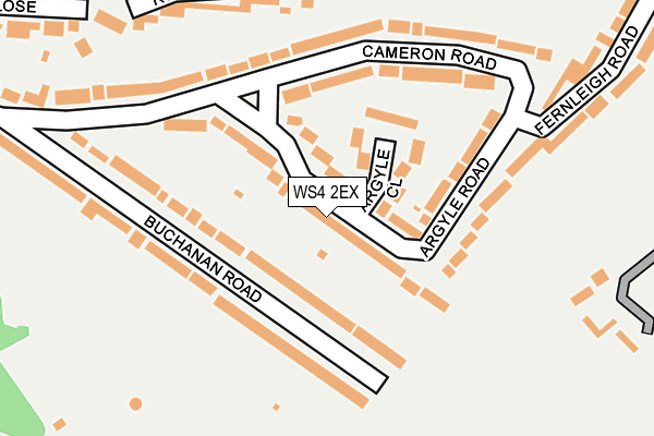 WS4 2EX map - OS OpenMap – Local (Ordnance Survey)