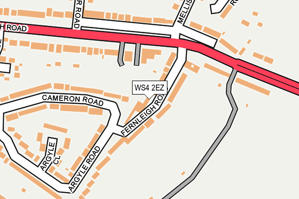 WS4 2EZ map - OS OpenMap – Local (Ordnance Survey)