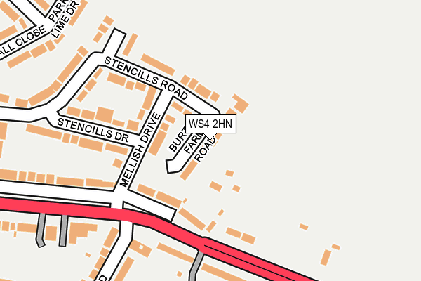 WS4 2HN map - OS OpenMap – Local (Ordnance Survey)