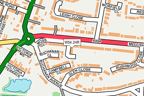 WS4 2HR map - OS OpenMap – Local (Ordnance Survey)