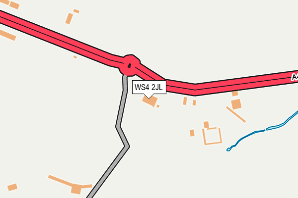 WS4 2JL map - OS OpenMap – Local (Ordnance Survey)