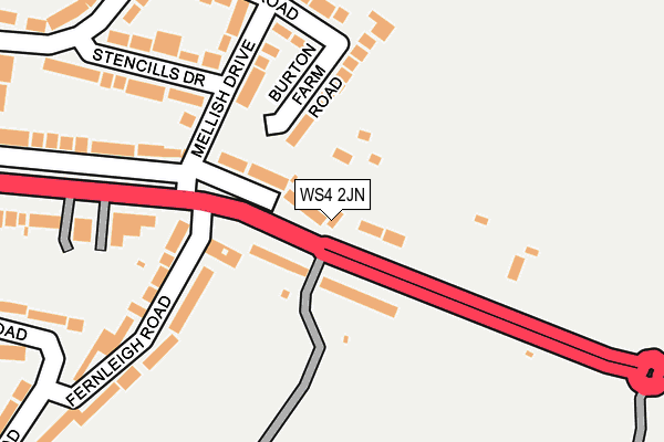 WS4 2JN map - OS OpenMap – Local (Ordnance Survey)